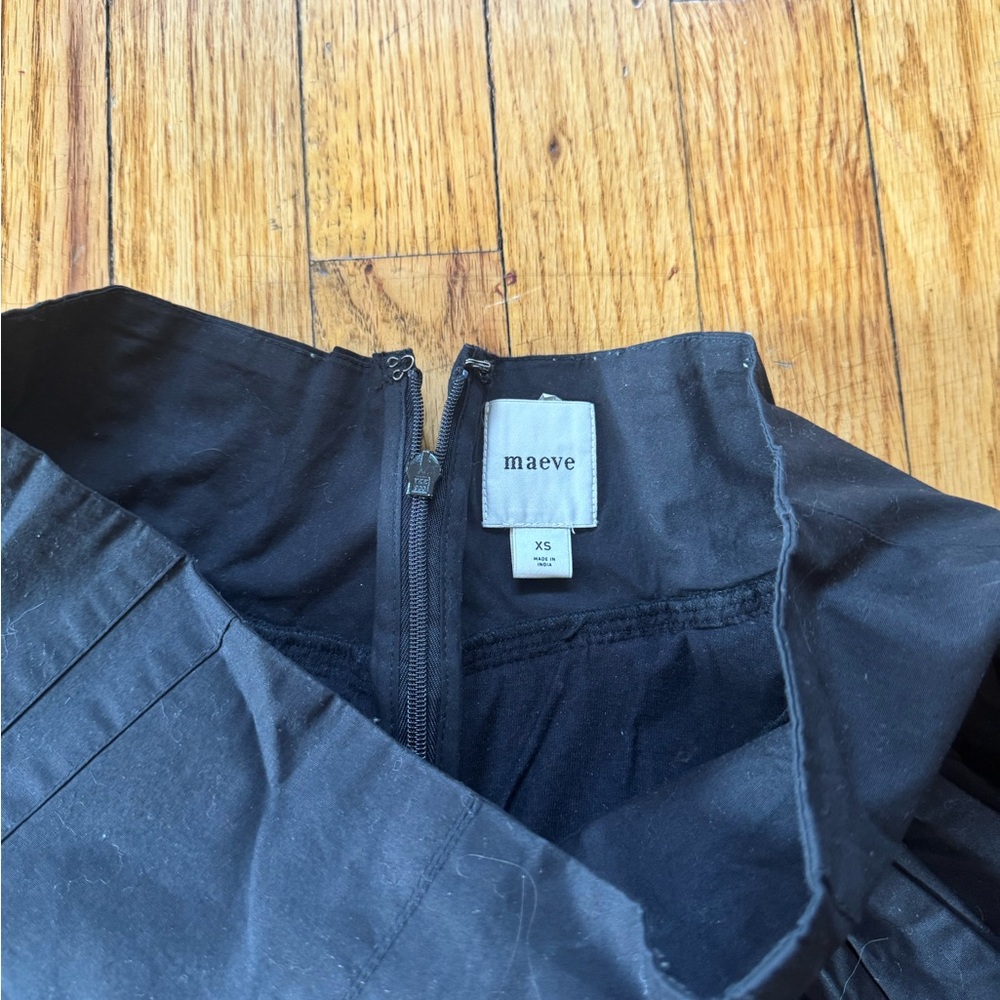 Anthropologie Black Cotton Skort - Picture 2 of 4